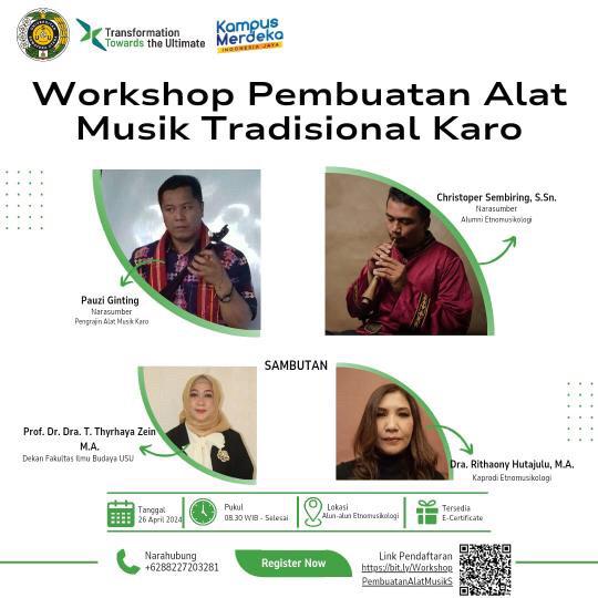 Workshop of Karo Traditional Musical Instrument Production